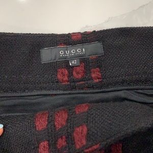 GUCCI Black Wool Skirt